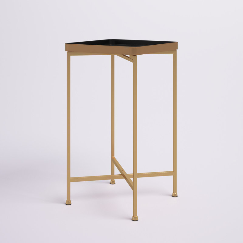 Mistana™ Alvis Tray Top Cross Legs End Table & Reviews Wayfair